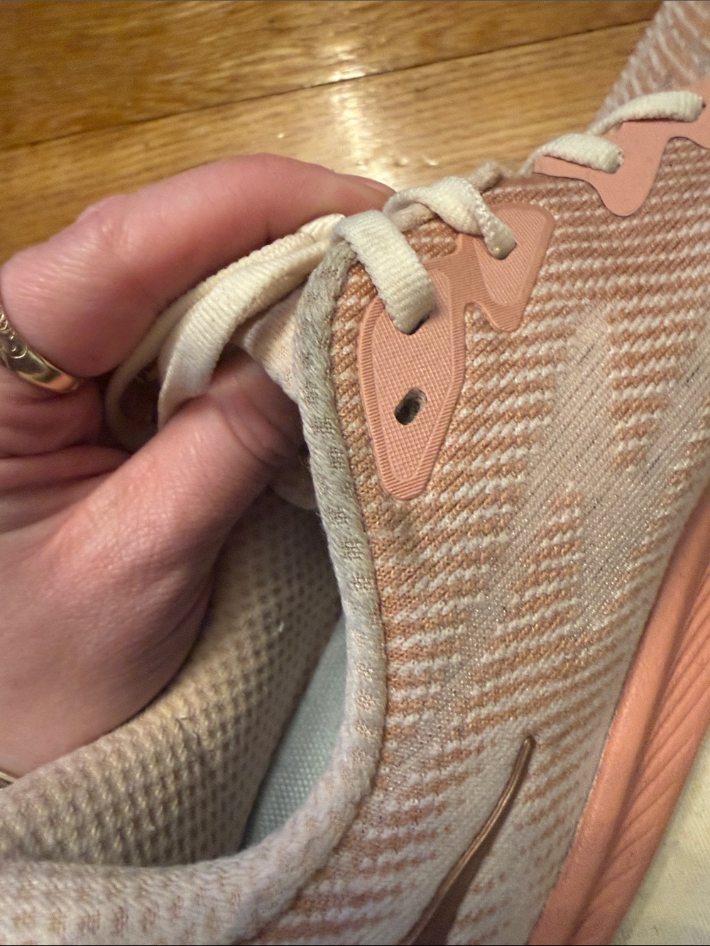 Hoka Clifton Women's Rose Gold Pink Running Sneakers Shoes sz 9.5 reg width - Picture 8 of 13